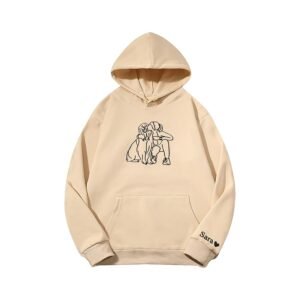 name hoddie with dog design